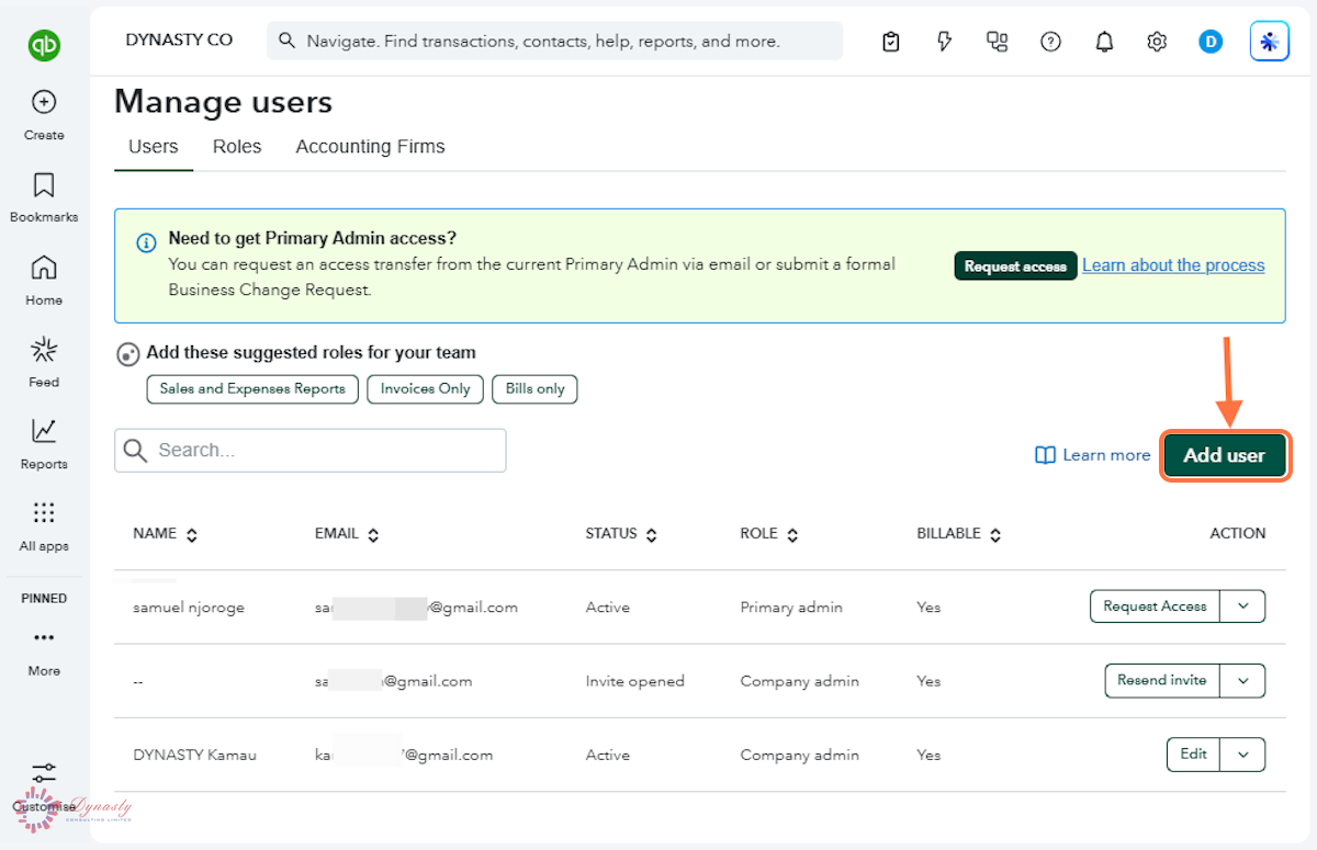 How to Add Users in QuickBooks Online screenshot