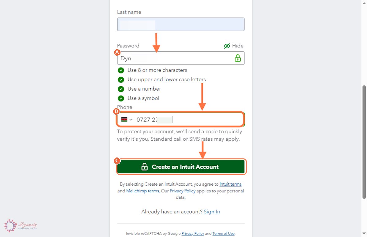 How to Accept an Intuit Invite for a QuickBooks Online Company screenshot