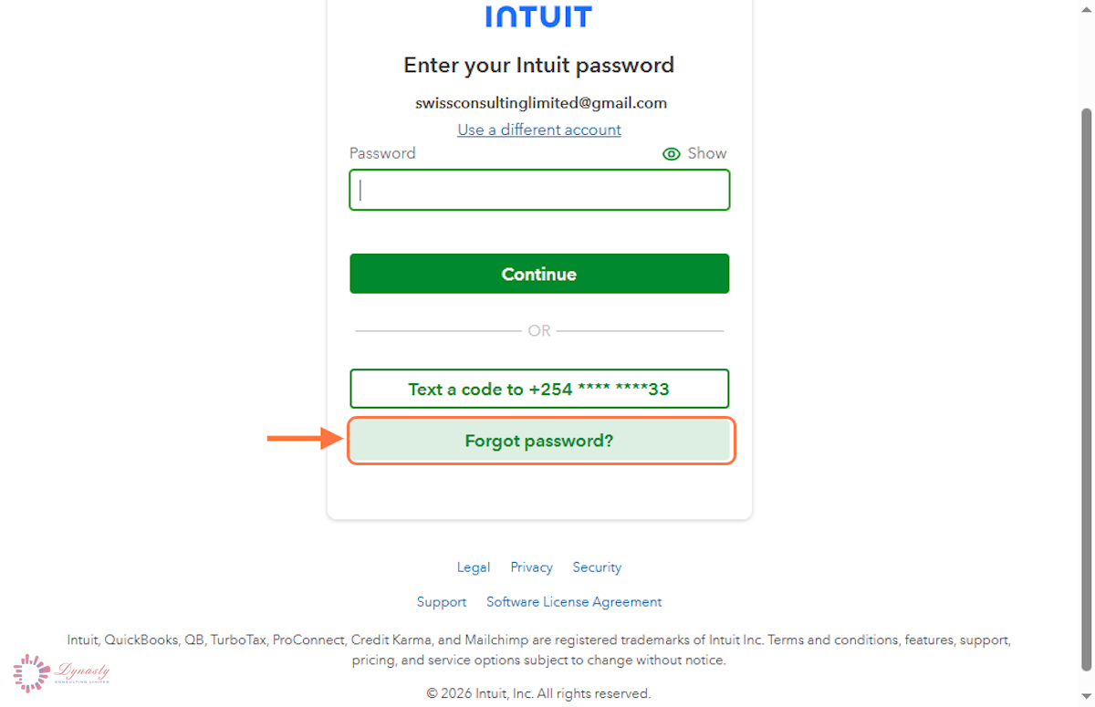 How to Change or Reset Your Password in QuickBooks Online screenshot