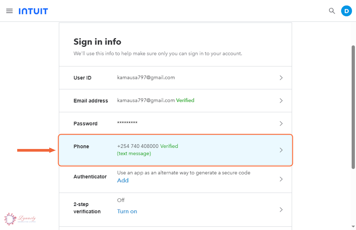 How to Change Your Phone Number in QuickBooks Online screenshot