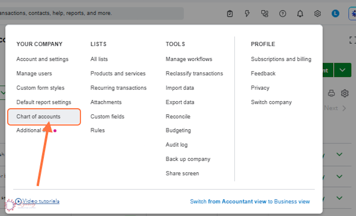 How to Create a Chart of Accounts in QuickBooks Online screenshot