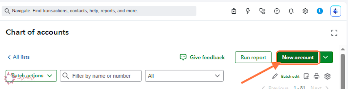 How to Create a Chart of Accounts in QuickBooks Online screenshot