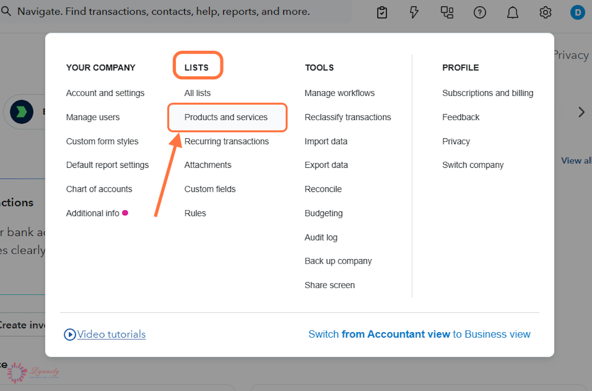 How to Add an Item — Service in QuickBooks Online screenshot