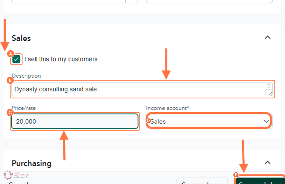 How to Add an Item — Non-Inventory in QuickBooks Online screenshot