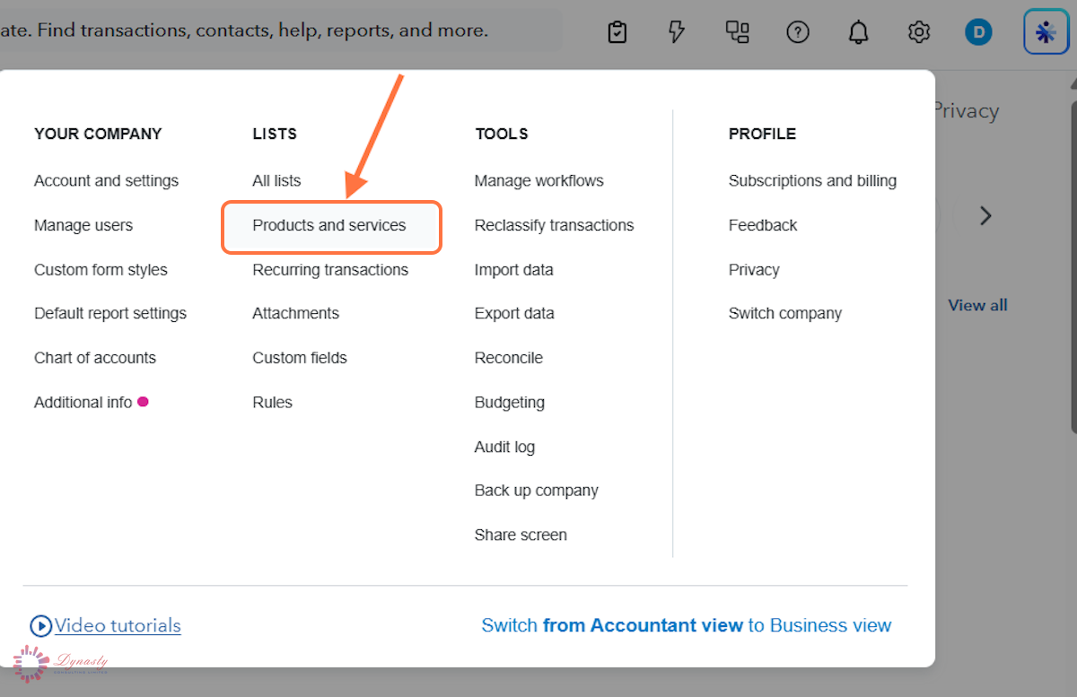 How to Make an Item Inactive — Service in QuickBooks Online screenshot