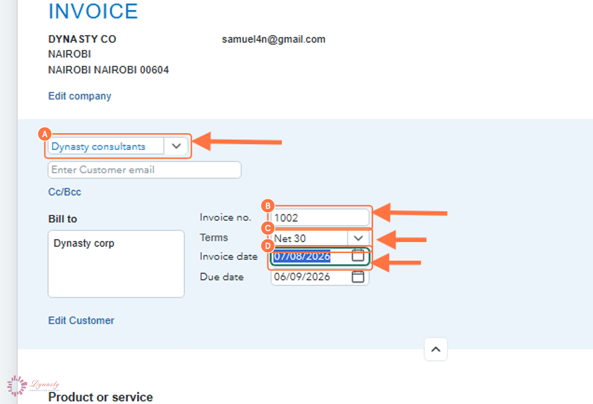 How to Create an Invoice in QuickBooks Online screenshot