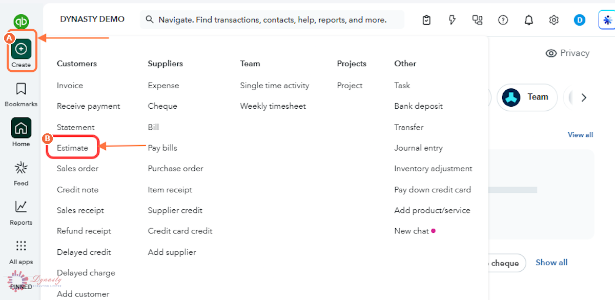 How to Create and Send an Estimate in QuickBooks Online screenshot