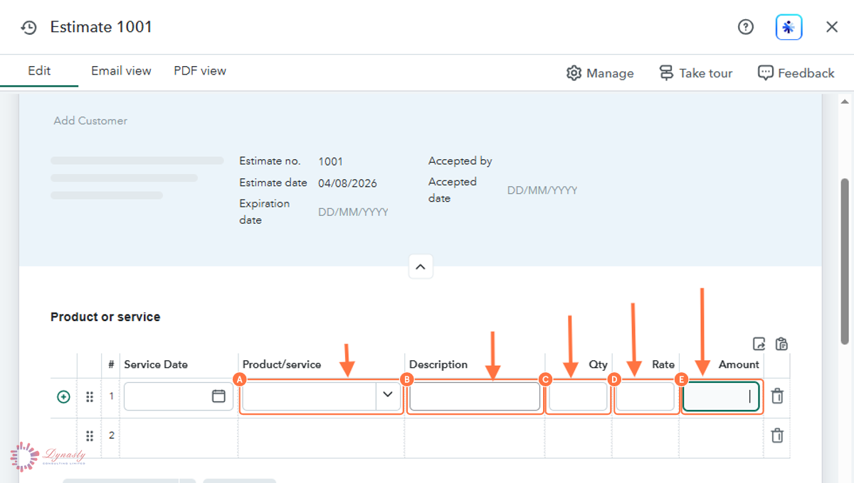 How to Create and Send an Estimate in QuickBooks Online screenshot