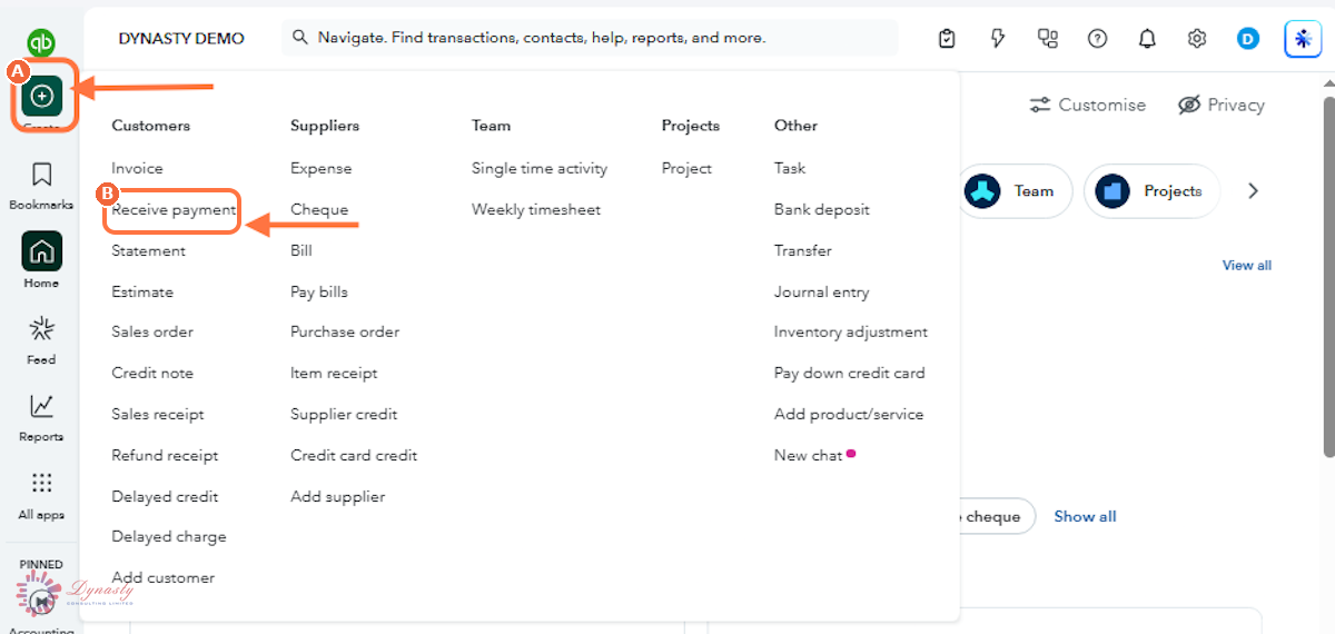 How to Receive Payment in QuickBooks Online screenshot