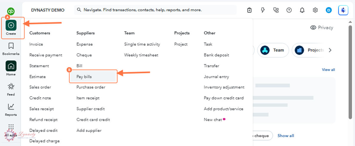 How to Pay Bills in QuickBooks Online screenshot