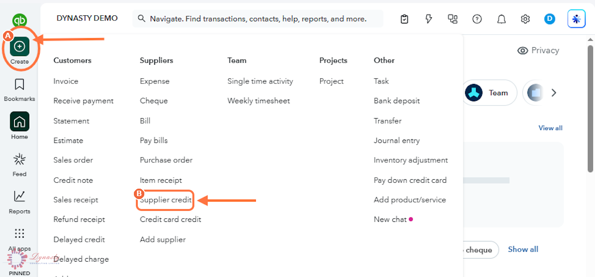 How to Add a Supplier Credit in QuickBooks Online screenshot