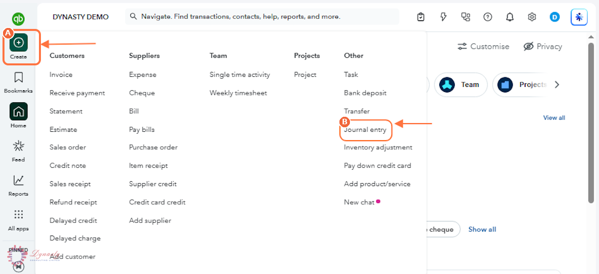 How to Create Journal Entries in QuickBooks Online screenshot